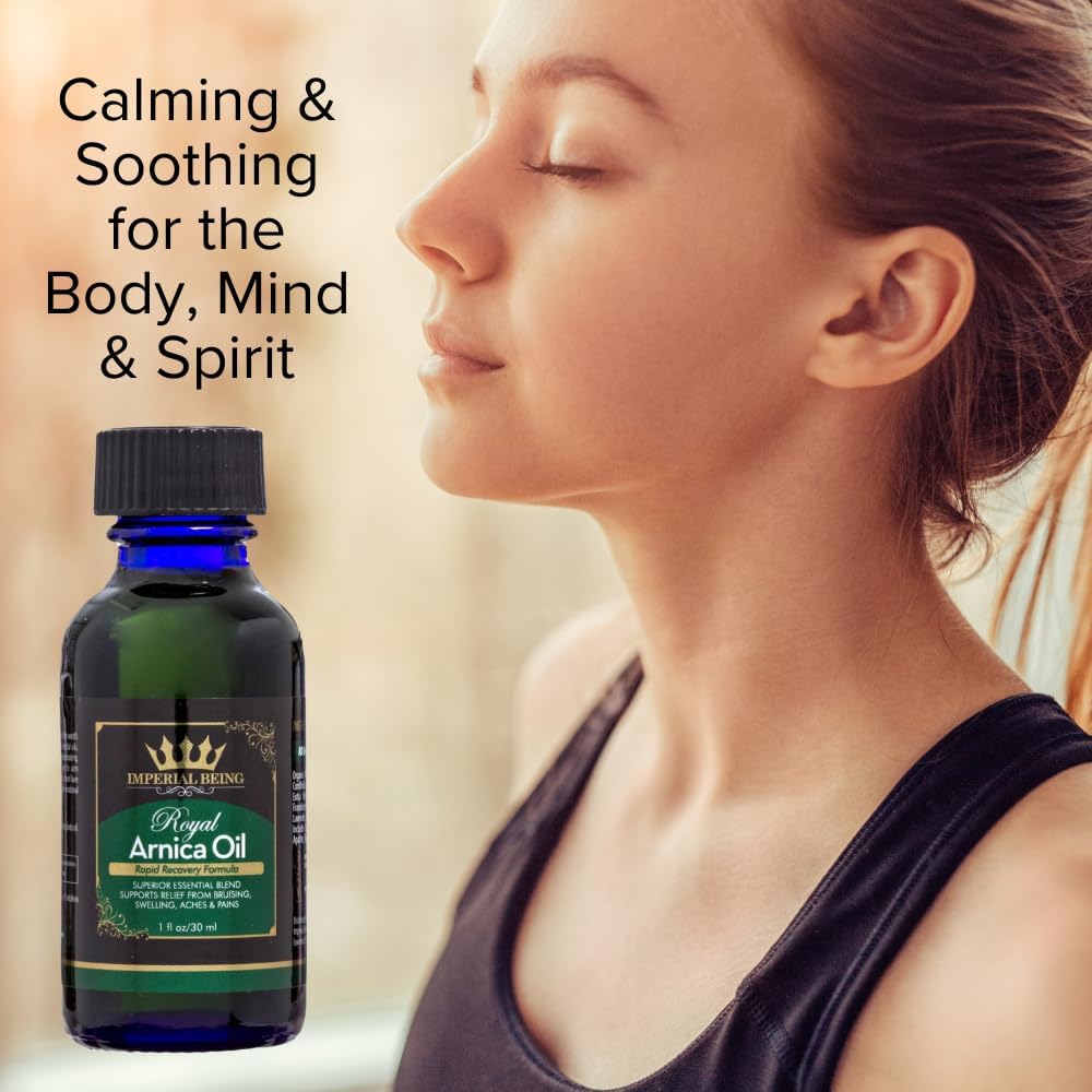 زيت عطري رويال - مزيج عشبي عضوي لاستعادة العضلات ودعم الكدمات ومرونة المفاصل وحيوية البشرة - يدوم لفترة اطول من كريم او جل العطاس - غني بالزيوت العطرية (4 اونصة)