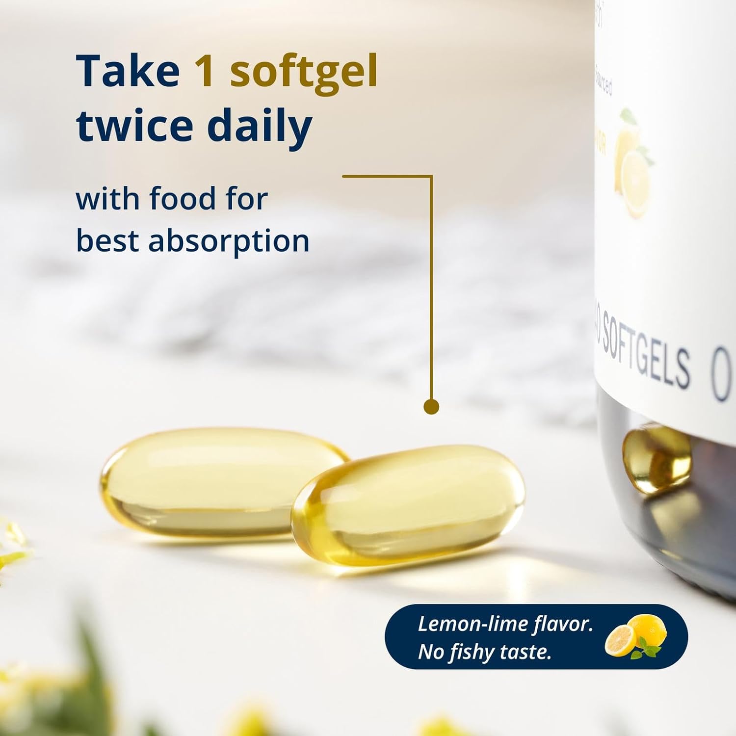 ميتاجينيكس زيت اوميجا جينيكس EPA-DHA 1000 - مكمل يومي لدعم صحة القلب والأوعية الدموية والعضلات الهيكلية والجهاز المناعي، 120 قطعة