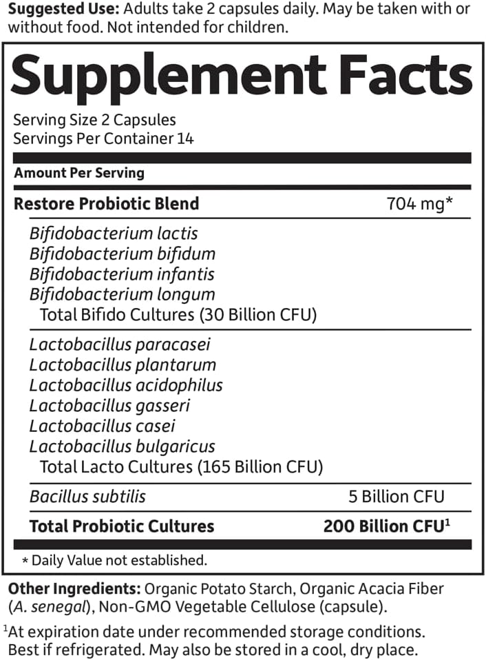 غاردن أوف لايف، مكمل بروبيوتيك من سلسلة بلاتينيوم من دكتور، 200 مليار وحدة مستعمرة، تركيبة عالية الفعالية، نباتية، غير معدلة وراثيًا، خالية من الغلوتين ومنتجات الألبان والصويا، لدعم الجهاز الهضمي