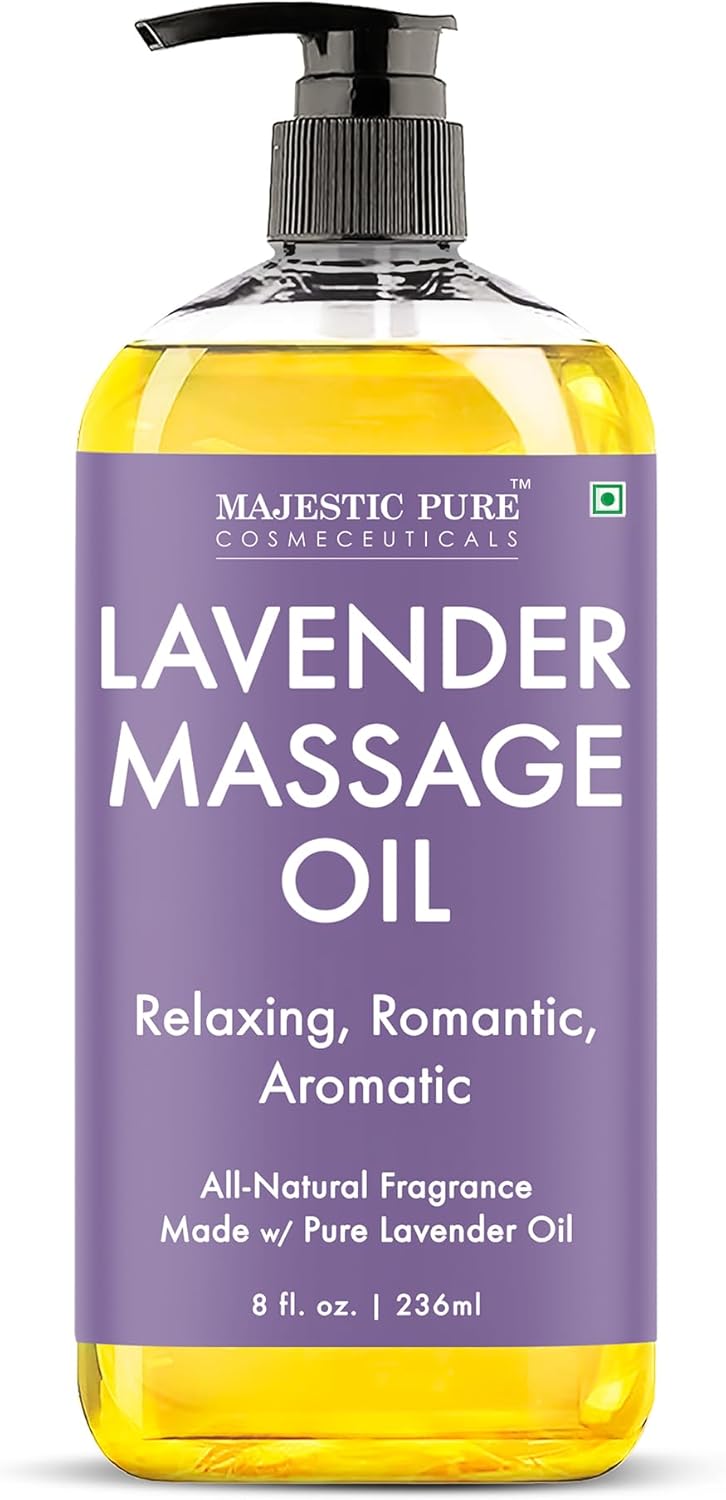 زيت تدليك جوز الهند من ماجستيك بور - سعة 236 مل | تركيبة فائقة الانزلاق مع رائحة مهدئة | زيوت طبيعية للعلاج بالتدليك وتخفيف الألم | مناسب لجميع أنواع البشرة - للرجال والنساء