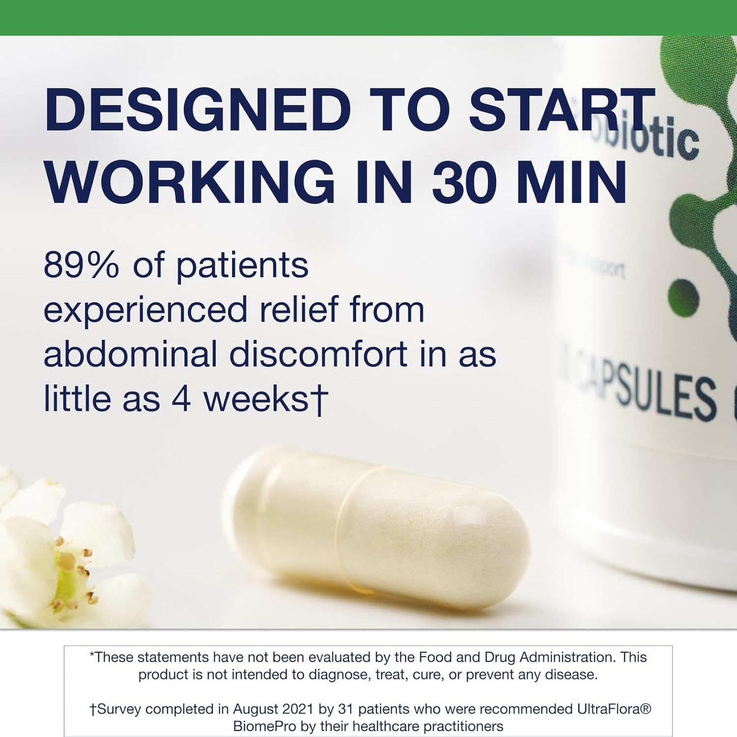 ميتاجينيكس مكمل غذائي بيومي برو بروبيوتيك من الترا فلورا - تركيبة متعددة السلالات 105 مليار CFU مع اكتوباكيلوس اسيدوفيلوس - ثابت على الرف لصحة الجهاز الهضمي ونباتات الامعاء والدعم المناعي* - 30 كبسولة