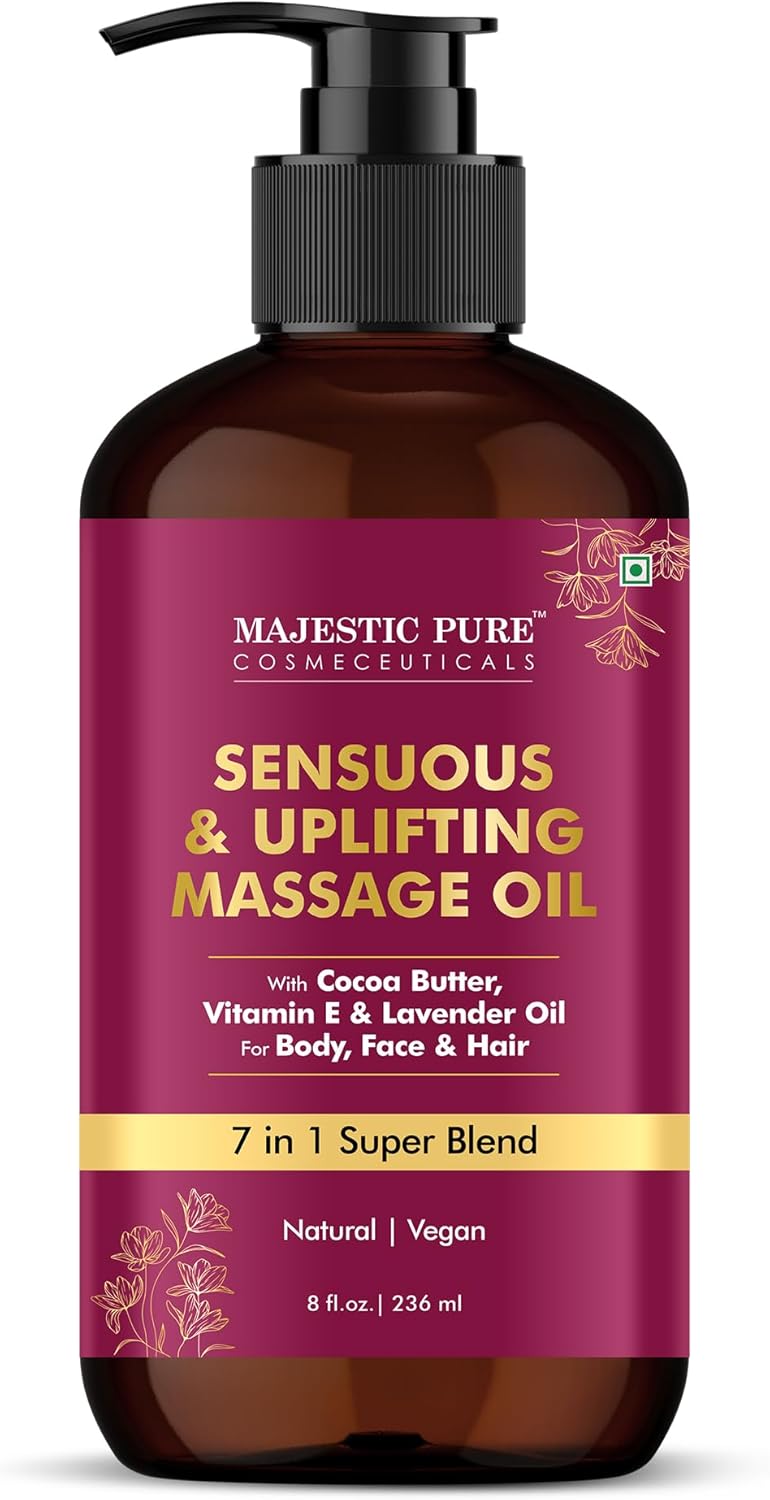 زيت تدليك العضلات المجهدة ارنيكا من ماجيستيك بيور للجسم -أفضل علاج طبيعي بزيوت عطرية برائحة اللافندر والكاموميل - يعمل على تدفئة واسترخاء وتدليك المفاصل وتخفيف ألام المفاصل- 8 أونصة سائلة.