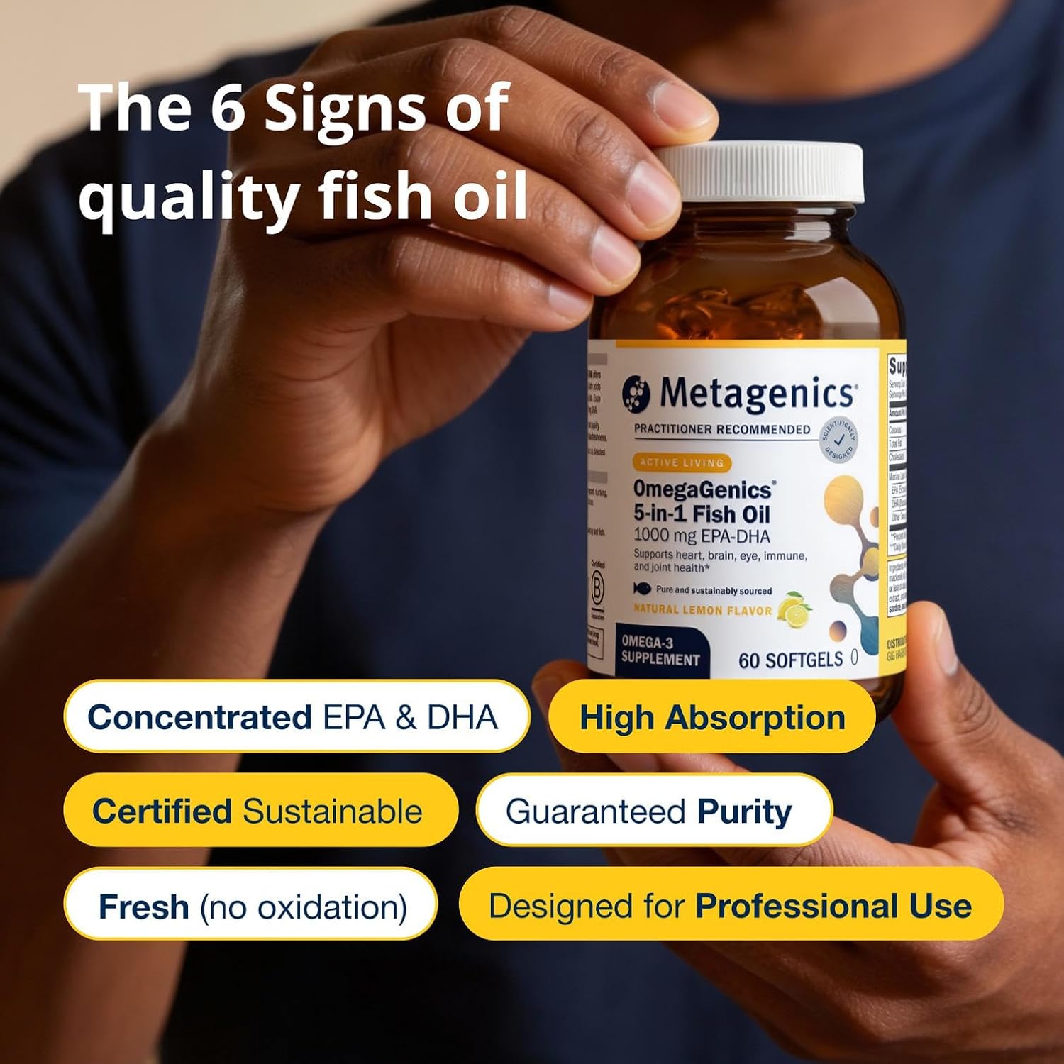 ميتاجينيكس زيت اوميجا جينيكس EPA-DHA 1000 - مكمل يومي لدعم صحة القلب والأوعية الدموية والعضلات الهيكلية والجهاز المناعي، 120 قطعة