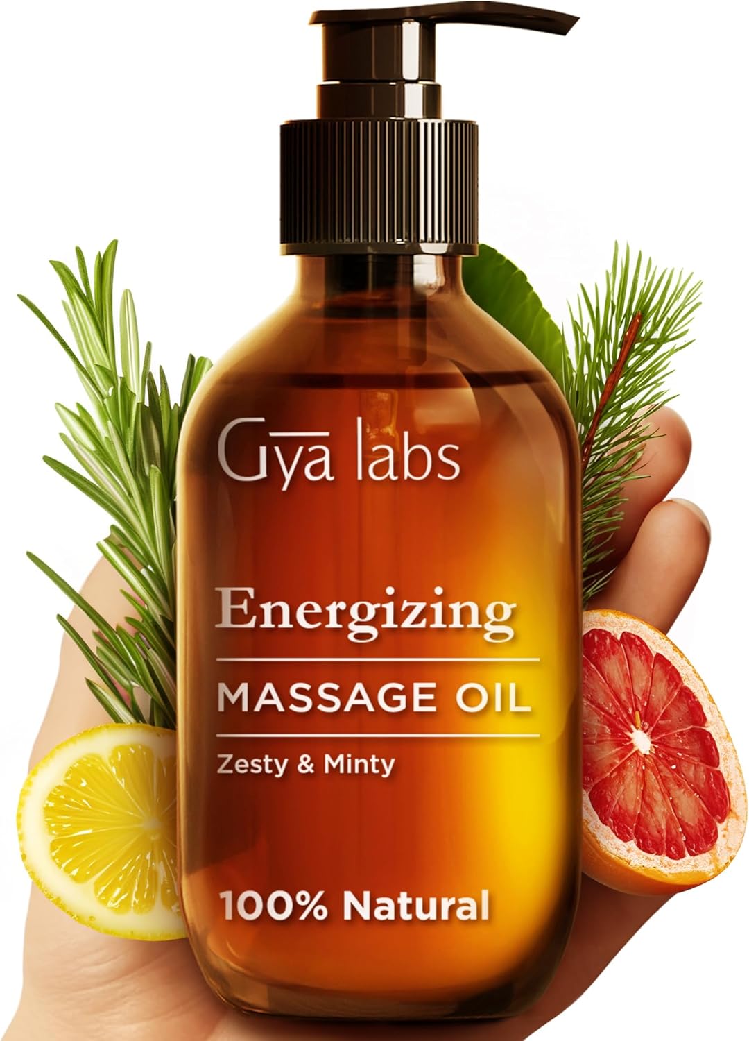 زيت تدليك مريح وحسي من جيا لابس للأزواج - زيت جسم غني باليلانغ يلانغ والروز جيرانيوم والارغان العضوي للبشرة - 100٪ زيت تدليك طبيعي ونقي - (200 مل)