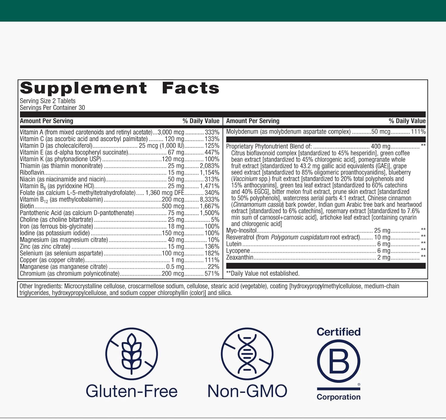 ميتاجينيكس فيتومولتي مع حديد، 60 قطعة