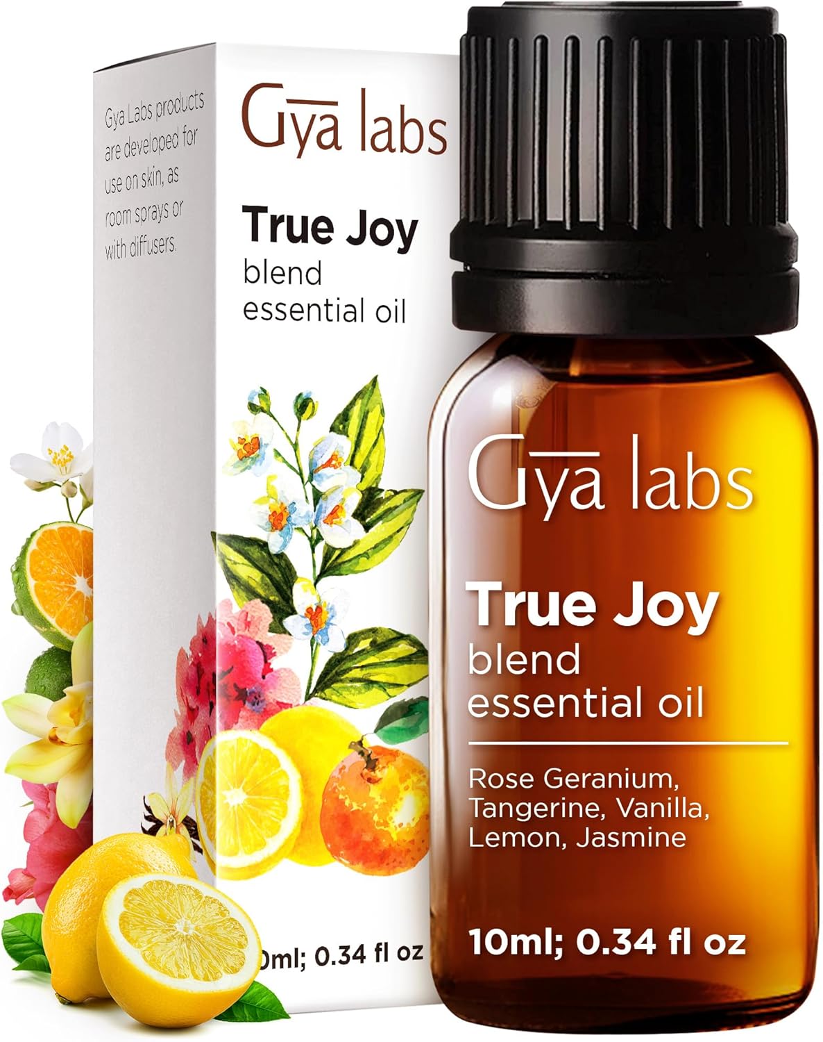 زيت تدليك مريح وحسي من جيا لابس للأزواج - زيت جسم غني باليلانغ يلانغ والروز جيرانيوم والارغان العضوي للبشرة - 100٪ زيت تدليك طبيعي ونقي - (200 مل)