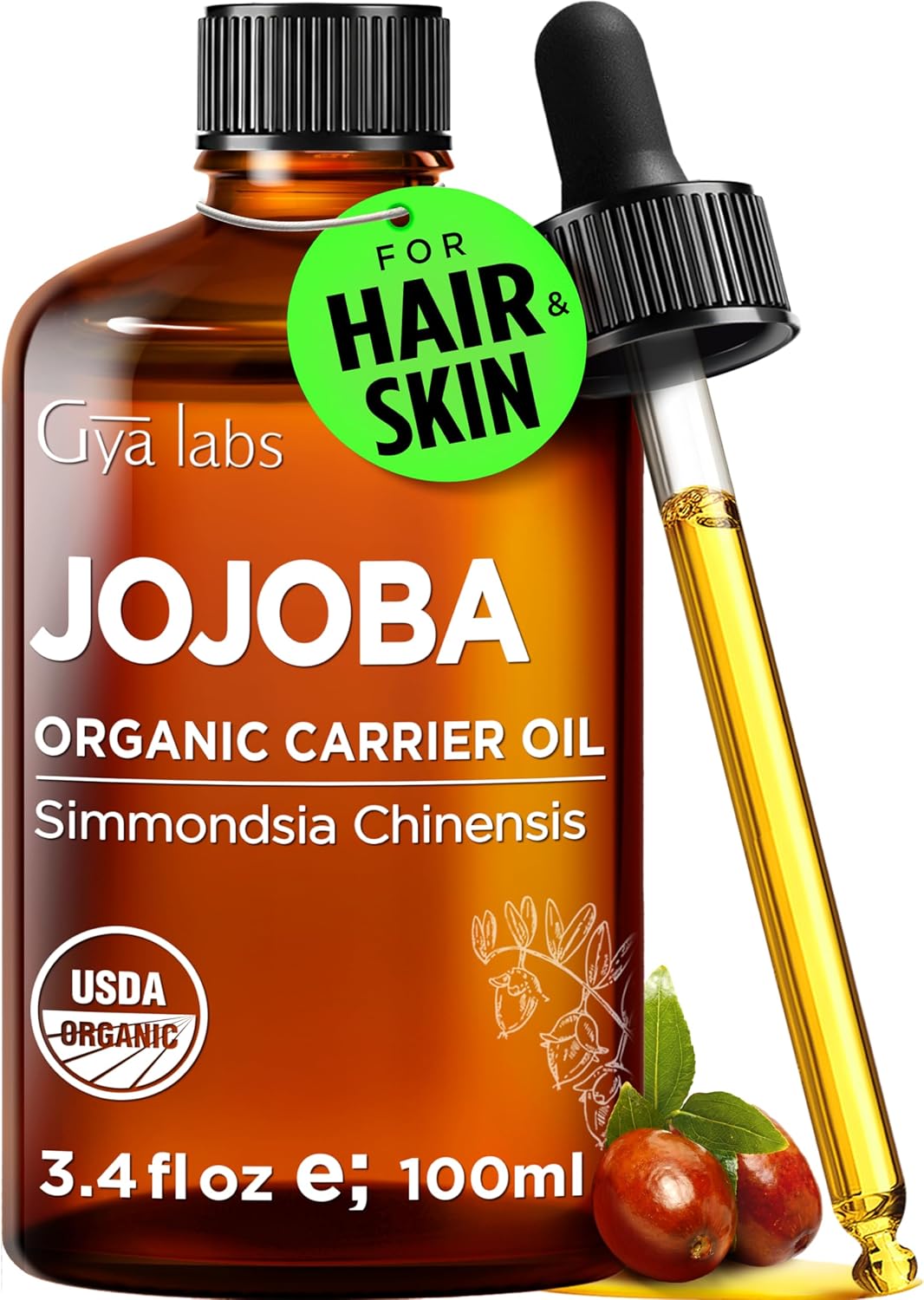 زيت تدليك مريح وحسي من جيا لابس للأزواج - زيت جسم غني باليلانغ يلانغ والروز جيرانيوم والارغان العضوي للبشرة - 100٪ زيت تدليك طبيعي ونقي - (200 مل)